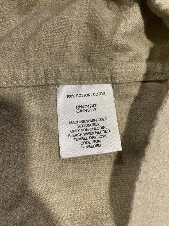 RED HEAD BRAND Flannel Button Up Shirt Beige 4XL Cotton Workwear Gorpcore Rugged - Picture 5 of 7